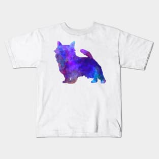 Norwich Terrier in watercolor Kids T-Shirt